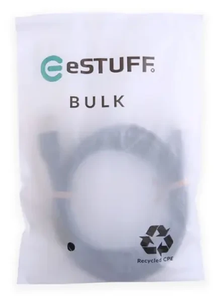 ESTUFF INFINITE (GRS) čierna / Kábel / USB-C - USB-A / 2 m / USB PD 60 W (ES605280-BULK)