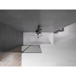 MEXEN/S - Velar L dvojkrídlová posuvná vaňová zástena 100 x 150, grafit, grafit kartáčovaná 896-100-003-41-66