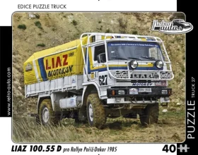 RETRO-AUTA Puzzle TRUCK č.27 Liaz 100.55 D pre Rallye Paríž-Dakar (1985)