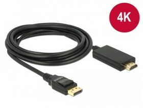 Delock Kábel Displayport 1.2 samec gt; High Speed HDMI-A samec pasívny 4K / 3 m / čierny (85318-DE)