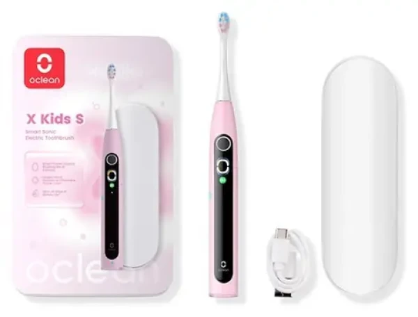 Oclean X Kids Set ružová / Detská sonická zubná kefka / cestovné puzdro / 5 režimov / 72 000 kmitov (X Kids set różowy)