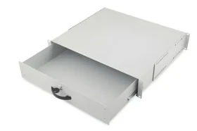 Digitus DN-19 KEY-2U sivá / Zásobník na dokumenty / 2U / Uzamykateľný / pre 19" rozvádzače (DN-19 KEY-2U)