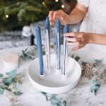 Ferm LIVING Vysoká sviečka Deep Blue – set 2 ks