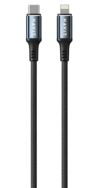 Havit CB6311 čierna / Dátový kábel / USB-C - Lightning / 1 m / PD 30 W (CB6311)