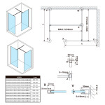 POLYSAN - ESCA dymové mat sklo 667x2100 ES1470