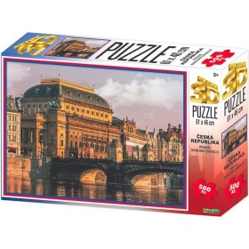 HM Studio 3D Puzzle Praha Národné divadlo 500 dielikov