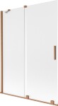 MEXEN/S - Velar dvojkrídlová posuvná vaňová zástena 130 x 150, dekor, meď kartáčovaná 896-130-000-31-65