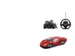 Mamido Mamido Auto na diaľkové ovládanie 1:16 pretekársky model s volantom a pedálmi červené
