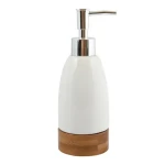 MSV TALLINN dávkovač mydla biely / keramika, drevo / 250 ml