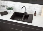 DEANTE - Andante grafit - Granitový drez, 1.5 - bowl s odkvapkávačom ZQN_2513
