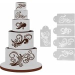 Stencil šablóna ornamenty 5 ks - Cakesicq - Cakesicq