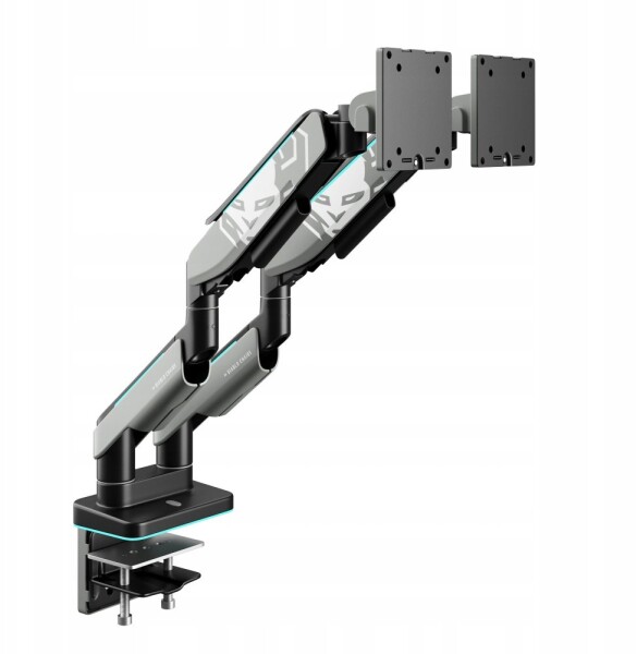 Diablo Chairs Podwójny držiak na monitory 49 cali, szaro-Čierny RGB X-Arm Dual