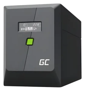 Green Cell 1500VA / Záložný zdroj / 1050W / Line-Interactive / 2x 12V/9Ah / 2x Schuko + 3x IEC (UPSLP1050)