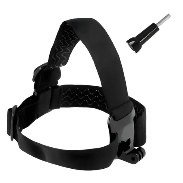 Hurtel Hlavový pásik pre akčné kamery GoPro, DJI OSMO Action čierna / Držiak na hlavu / Dlhá upevňovacia skrutka
