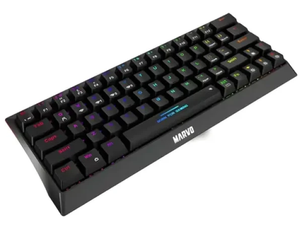 Marvo HECATE 61WR čierna / Klávesnica / mechanická / Tri-mode / RGB podsvietenie / červené spínače (9133344)