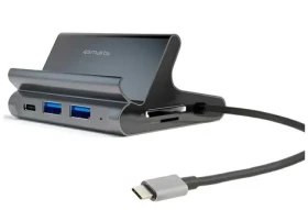 4smarts HUB 7v1 šedá / USB-C hub so stojanom / 7 portov / HDMI 4K / USB-C PD 100W / DeX-Mode (456337)