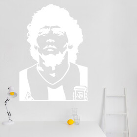 Veselá Stena Samolepka Diego Maradona Farba: biela, Veľkosť: 60 x 42 cm