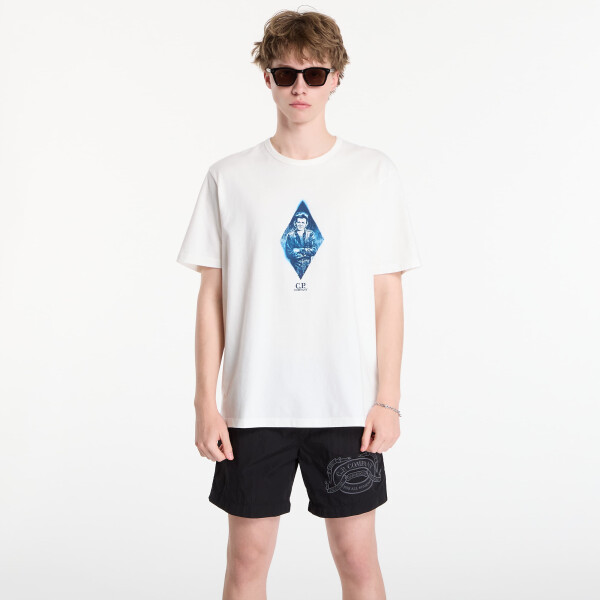 Tričko C.P. Company Compact 20/1 Jersey Short Sleeve British Sailor T-Shirt Off White L