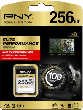 PNY Elite Performance SDXC 256 GB Class 10 UHS-I/U3 (SD256ELIPER-EF)