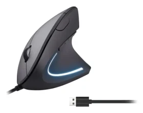 Equip 245118 čierna / Ergonomická myš / Drôtová / USB-A / Vertikálne / 3200 DPI / 1,8 m (245118)