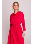 S403 Pletené šaty v nadmernej veľkosti - červené EU 2XL/3XL