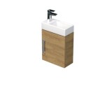 Kúpeľňová skrinka s umývadlom SAT Cube Way 1 40x47,5x20 cm dub Hickory mat CUBE320401DDH CUBE320401DDH