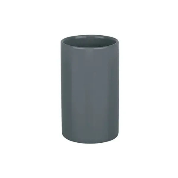 Spirella TUBE kelímok na kefky tmavo šedý / keramika (7610583198921)