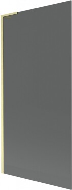 MEXEN/S - Next L vaňová zástena FIX 90 x 150, grafit, zlatá kartáčovaná 895-090-000-03-40-55