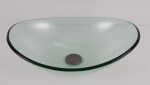 OLSEN SPA - Sklenené umývadlo na dosku DEVENTER 55×37×16 cm OLKLTG108