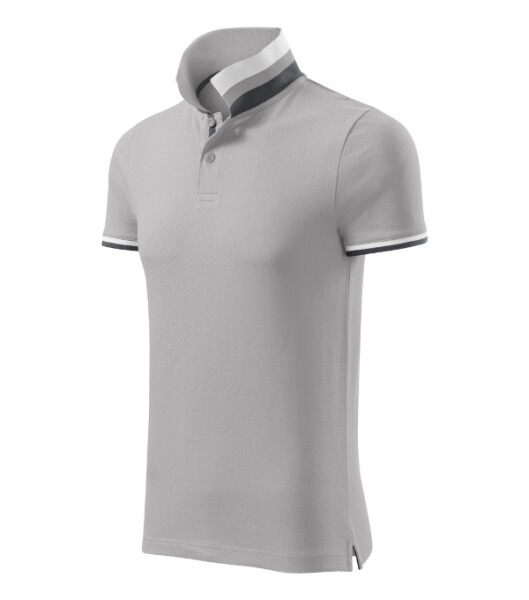 Polokošeľa Collar Up strieborná šedá 2XL