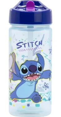 STOR Fľaša na pitie Stitch / Fľaša na pitie / 510 ml / S slamkou / Bez BPA (75014)