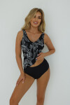 Dvojdielne plavky typu tankini Madera6 S9069 – Self 4XL černo - bílá