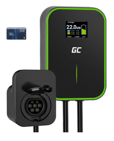 Green Cell Wallbox PowerBox RFID 22kW Typ 2 (EV15RFID)