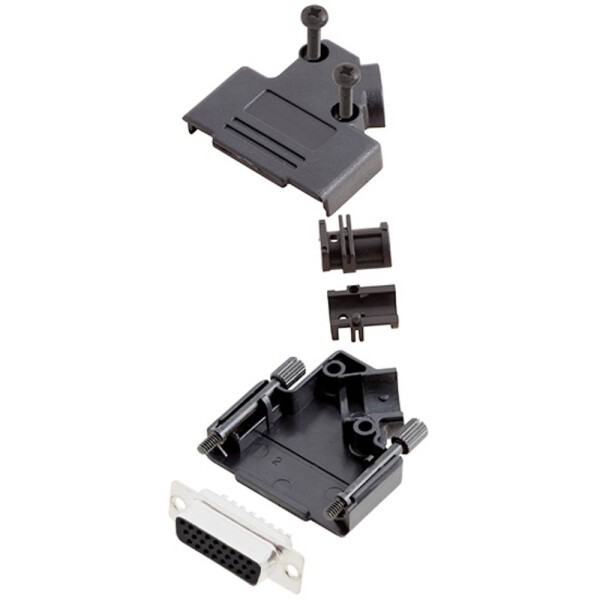 TRU COMPONENTS TCD45PKP15HDS26K 7709880 sada D-SUB zásuvková lišta 45 ° Pólov: 26 spájkovaný 1 ks; 7709880