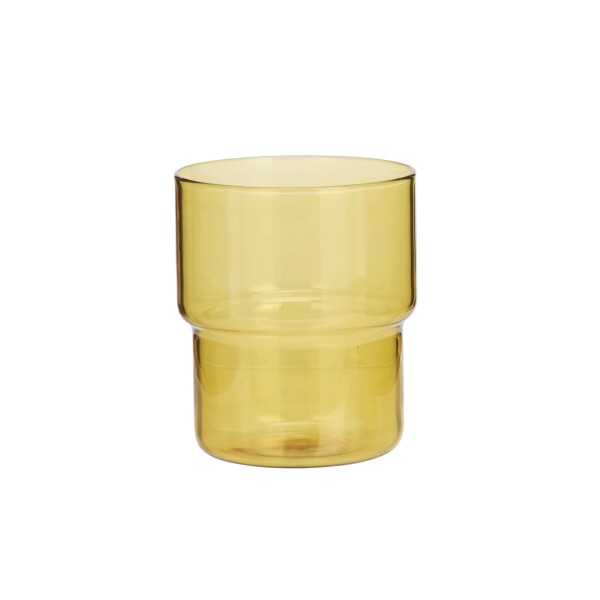 MADAM STOLTZ Pohár Coloured Mix 250 ml Žltá