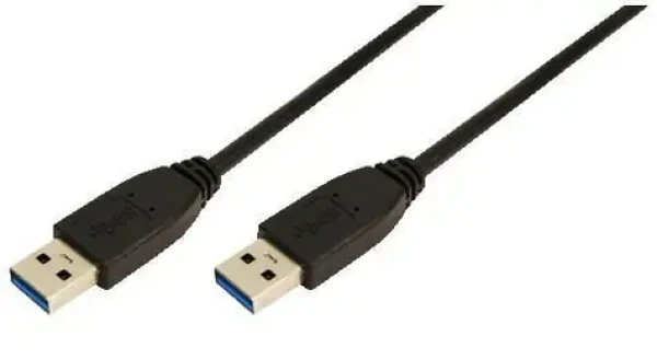 LogiLink USB-A (M) - USB-A (M) čierna / Kábel USB 3.0 / 5 Gbit/s / 2 m (CU0039)
