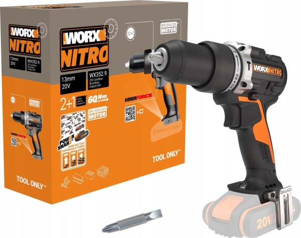 Worx Bezszczotkowa Wkrętarka Udarowa WORX WX352.9 20V