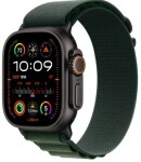 Apple Watch Ultra 2 GPS+Cellular 49mm Čierne titánové telo - Tmavozelený alpský ťah (M) / 145-190 mm (MX4R3)