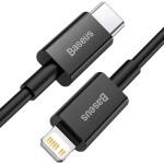 Baseus CATLYS-A01 Kábel USB-C (M) - Lightning (M) 1 m čierna / 20W (CATLYS-A01)