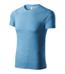 Maľované tričko unisex azúrovo modré 3XL