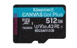 Kingston Canvas Go PLUS microSDXC 512GB / UHS-I U3 / Class 10 / čítanie: až 200MBs / čítanie: až 200MBs / zápis: až 160 MBs (SDCG4/512GBSP)