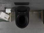 MEXEN - Lena Závesná WC misa vrátane sedátka s slow-slim, duroplast, čierna/zlatá vzor 30224078
