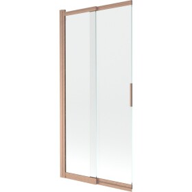 MEXEN - Fox vaňová zástena 2-krídlová przesuwny 85 x 150, transparent, meď kartáčovaná 891-085-002-65-00