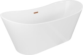 MEXEN/S - Montana vaňa voľne stojaca 170 x 80, biela, sifón a prepad meď kartáčovaná 52011708000-65
