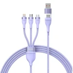 Baseus CASS030105 Flash Series 2 3v1 USB-C - microUSB USB-C Lightning (100W) 1.2m fialová (CASS030105)