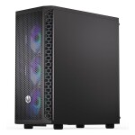 Endorfy Signum 300 ARGB čierna / Mid tower / ATX / 4x 120mm / 2x USB 3.0 / mesh panel / priehľadná bočníce / bez zdroja (EY2A006)