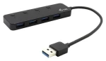 I-TEC USB 3.0 Metal HUB 4 Port / USB hub / 4X USB 3.0 / Prepínače portov / Voliteľné napájanie (U3CHARGEHUB4)