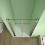 H K - Sprchové dvere MELODY D2 80 dvojkrídlové 76-80 x 195, číre sklo SE- MELODYD280