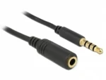 DeLock predlžovací kábel Audio Stereo Jack 3.5 mm samec / samica IPhone 4 pin / 0.5 m (84716)