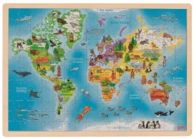 GOKI Drevené puzzle Náš svet